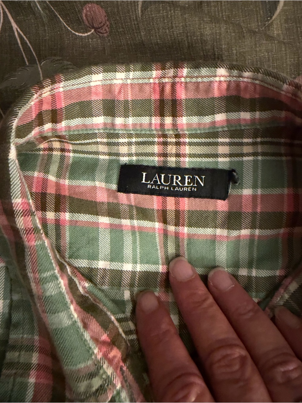 Ralph Lauren Green and pink Plaid Button-Down Shirt - Picture 6 of 6